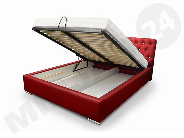 Mirjan24 Kontinentálna posteľ Enoa, Rozmer postele: 140x200, Dostupné poťahy: ekokoža Soft 011 (čierna) 5902928178821
