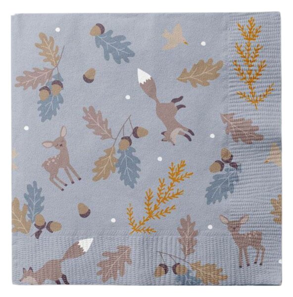 Papierové obrúsky Forrest animals Blue – 20 ks