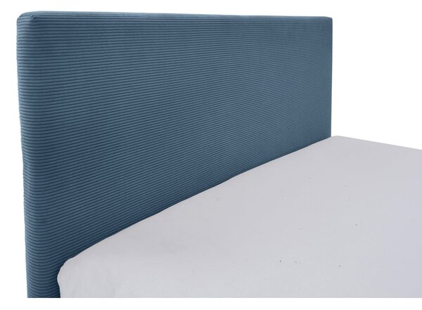 Modrá čalúnená detská posteľ s úložným priestorom s roštom 90x200 cm Cool – Meise Möbel
