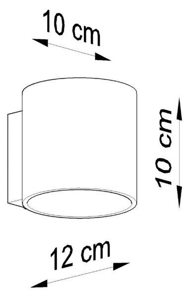 Biele nástenné svietidlo ø 10 cm Gino – Sollux