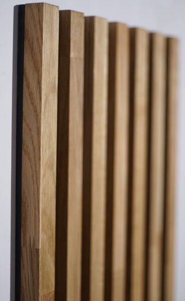 Dekorstudio Dubový nástenný panel s hodinami LAMELE 155x30cm - dub