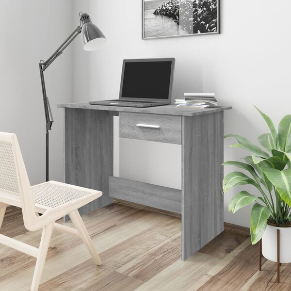 Maison Exclusive - písací stôl šedý Sonoma 100x50x76 cm drevený materiál