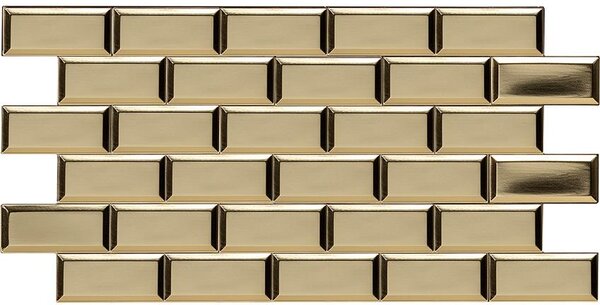 Obkladové panely 3D PVC TP10028318, rozmer 966 x 484 mm, obklad zlatý, GRACE