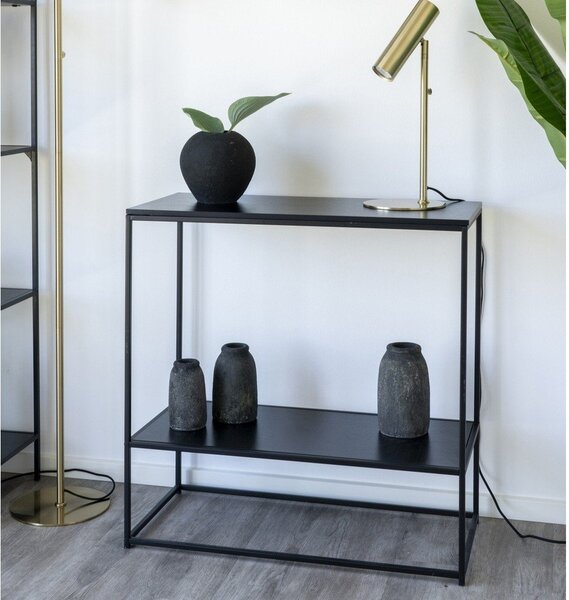 Čierny konzolový stolík s čiernou doskou 80x36 cm Vita – House Nordic