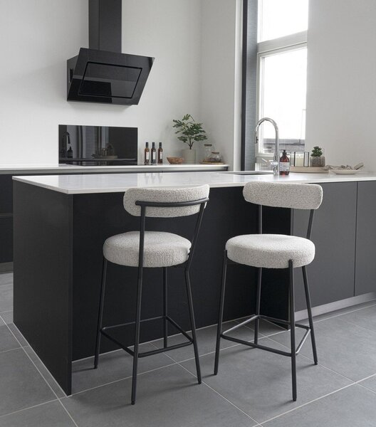 Biela barová stolička (výška sedadla 65 cm) Badalona – House Nordic