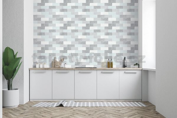 Dekoratívny obklad na stenu Ceramics 270-0181, rozmer 67,5 x 20 m, obklad sivo-modrý, D-C-WALL CERAMICS
