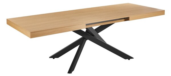 Dekorstudio Rozkladací jedálenský stôl EXTENSA 160x90cm - dub natural s čiernou