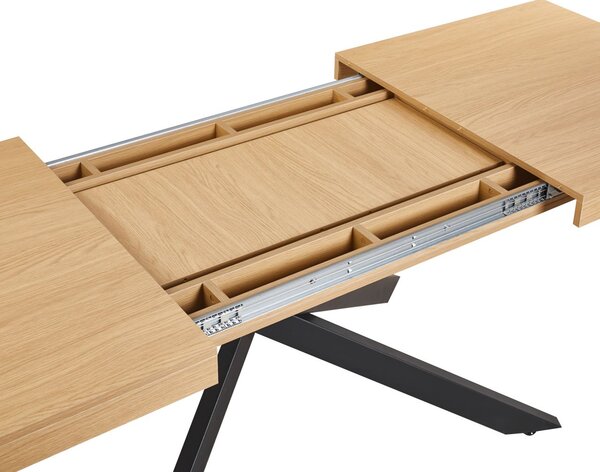Dekorstudio Rozkladací jedálenský stôl EXTENSA 160x90cm - dub natural s čiernou