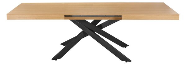 Dekorstudio Rozkladací jedálenský stôl EXTENSA 160x90cm - dub natural s čiernou