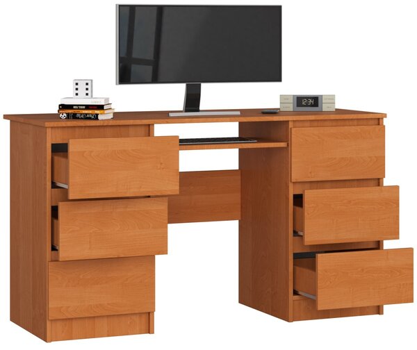 Ak furniture Písací stôl A-11 135 cm jelša