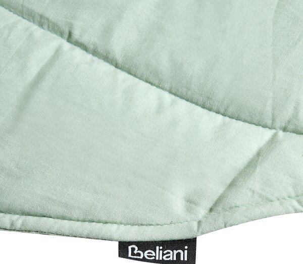 Detská podložka na hranie svetlozelená bavlnený poťah prešívaná tvar listu 110 x 110 cm doplnky detská izba