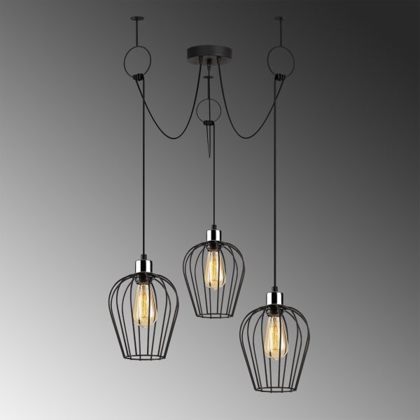 Luster na lanku TEL 3xE27/40W/230V pavúk