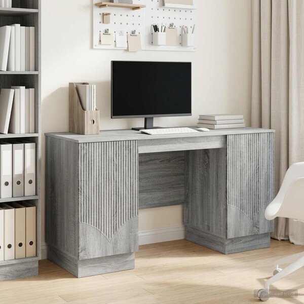 Maison Exclusive – Písací stôl Sonoma v šedej farbe, 142,5 x 50 x 75 cm, drevotrieska