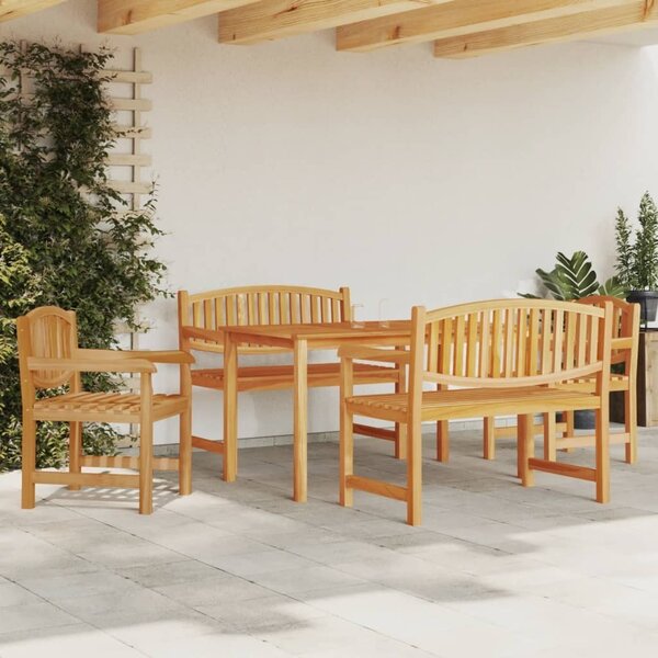 Maison Exclusive – 5-dielna záhradná jedálenská súprava z masívneho teakového dreva