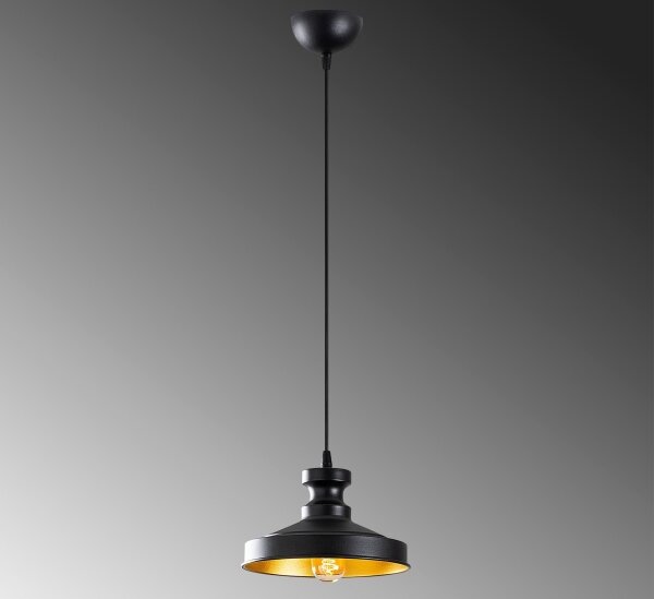 Luster na lanku BERCESTE 1xE27/40W/230V čierna