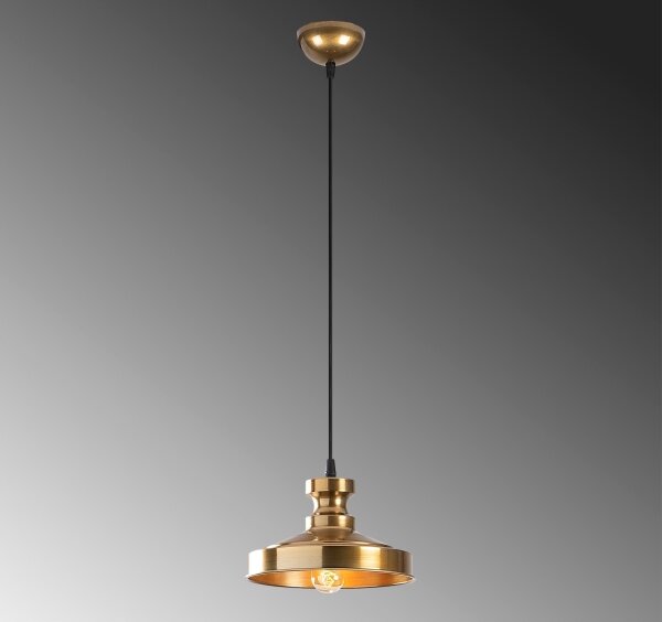 Luster na lanku BERCESTE 1xE27/40W/230V zlatá