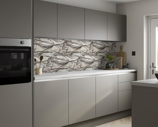 Samolepiace PVC 3D panely LVT21, rozmer 60 x 30 cm, mramor hnedý matný, IMPOL TRADE