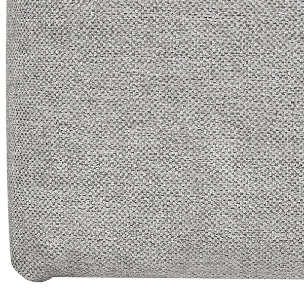 Kontinentálna posteľ svetlosivá 180 x 200 cm látkový čalúnený rám s pružinovým matracom spálňa