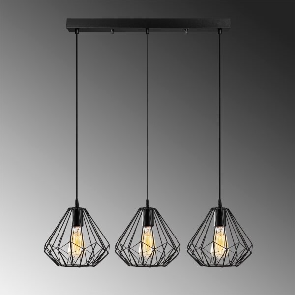 Luster na lanku DIAMOND 3xE27/100W/230V