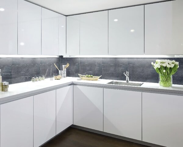 Samolepiace PVC 3D panely LVT05, rozmer 60 x 30 cm, betón sivý lesklý, IMPOL TRADE