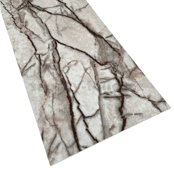 Samolepiace PVC 3D panely LVT06, rozmer 60 x 30 cm, mramor hnedý lesklý, IMPOL TRADE