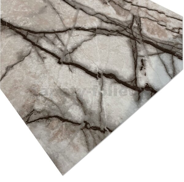 Samolepiace PVC 3D panely LVT06, rozmer 60 x 30 cm, mramor hnedý lesklý, IMPOL TRADE