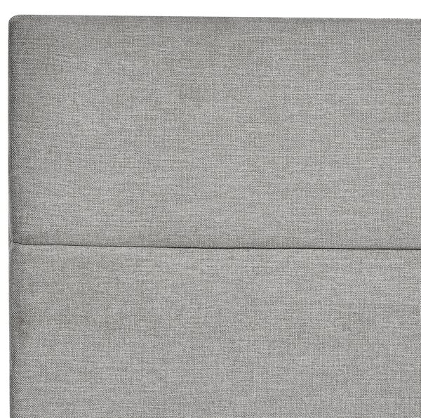 Kontinentálna posteľ svetlosivá 180 x 200 cm látkový čalúnený rám s pružinovým matracom spálňa