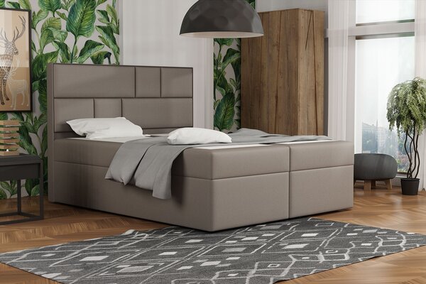 Dizajnová posteľ s úložným priestorom 180x200 MELINDA - hnedá 1
