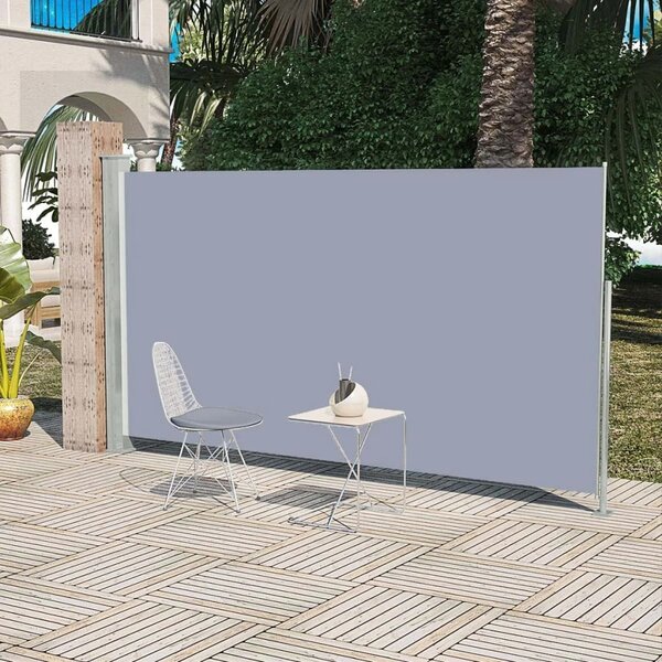 Maison Exclusive - Rozťahovateľná bočná markíza 160x300 cm sivá