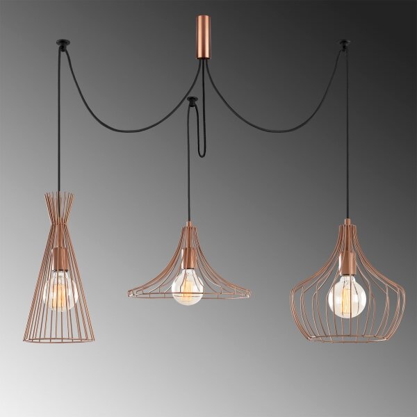 Luster na lanku MEZOPOTAMYA 3xE27/40W/230V pavúk