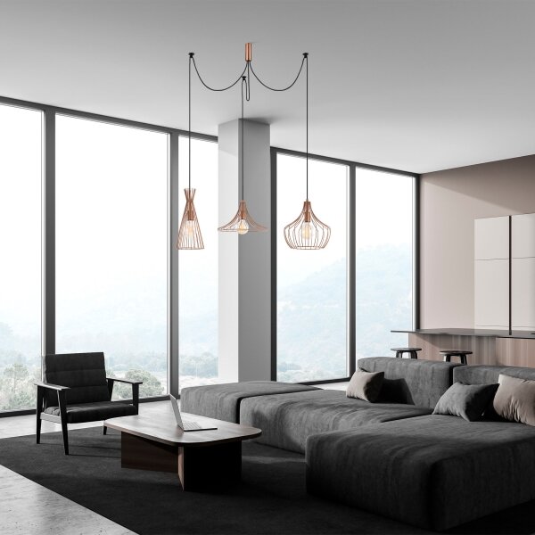 Luster na lanku MEZOPOTAMYA 3xE27/40W/230V pavúk