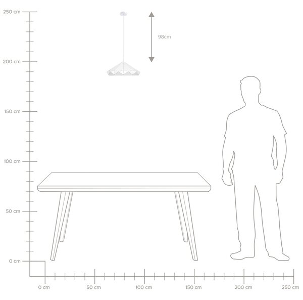 Závesná lampa biela kovová 112 cm zváraná geometrické tienidlo stropné svietidlo industriálny štýl obývačka jedáleň