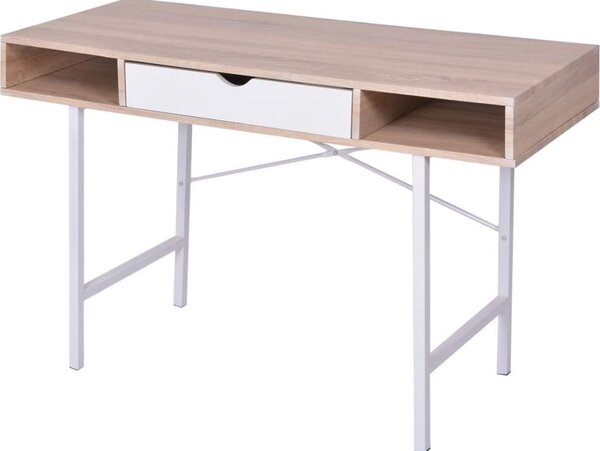 Maison Exclusive – písací stôl s 1 zásuvkou, dub a biela