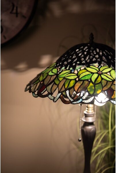 Stolná lampa Tiffany greenglass