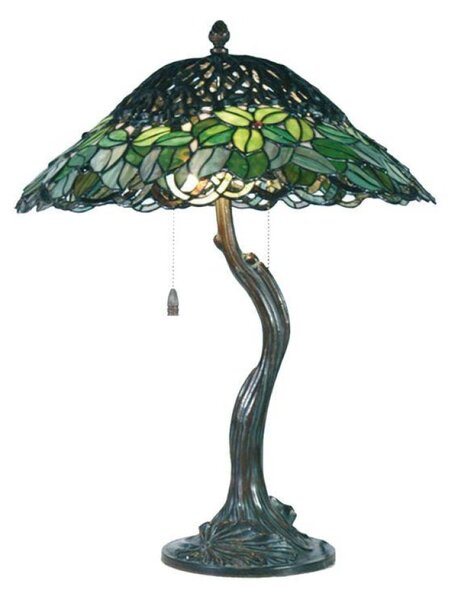 Stolná lampa Tiffany greenglass