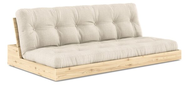 Sivo-béžová ľanová rozkladacia pohovka 196 cm Base – Karup Design