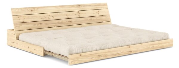 Sivo-béžová ľanová rozkladacia pohovka 196 cm Base – Karup Design