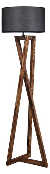 Stojacia lampa MACKA 1xE27/60W/230V čierna/hnedá