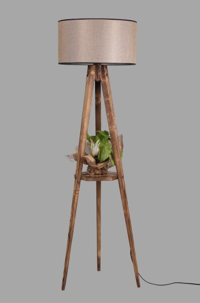 Stojacia lampa TRIPOD 1xE27/60W/230V béžová/hnedá