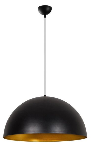 Závesný luster na lane SIVANI 1xE27/40W/230V pr. 60 cm čierna/medená