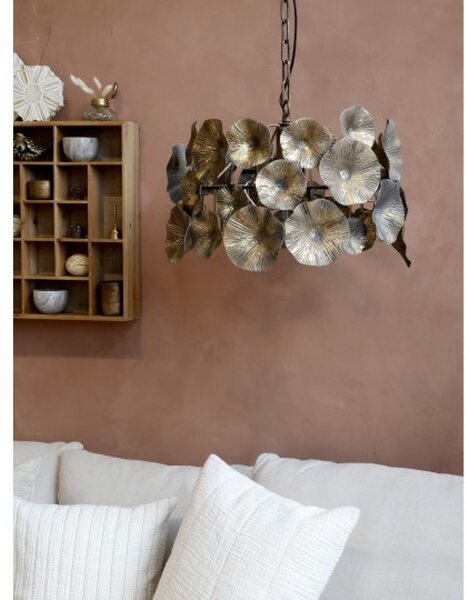Lampa kvetinová mosadzná