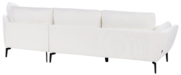 Pohovka svetlosivá polyester látkové čalúnenie 3-miestna oblúkové sedadlo moderný minimalistický štýl obývacia izba