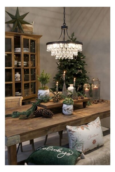 Luster Versailles so sklenenými štrasmi v tvare kvapky