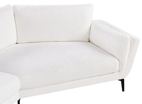 Pohovka svetlosivá polyester látkové čalúnenie 3-miestna oblúkové sedadlo moderný minimalistický štýl obývacia izba