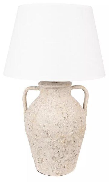 Béžová stolová lampa-podstavec