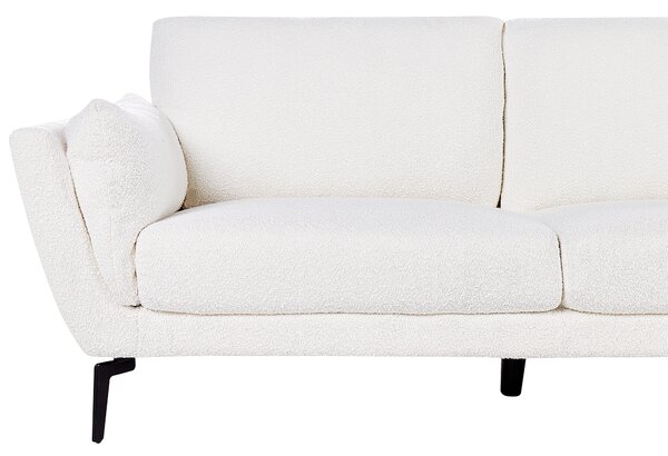 Pohovka svetlosivá polyester látkové čalúnenie 3-miestna oblúkové sedadlo moderný minimalistický štýl obývacia izba