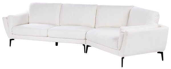Pohovka svetlosivá polyester látkové čalúnenie 3-miestna oblúkové sedadlo moderný minimalistický štýl obývacia izba