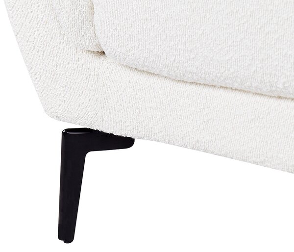 Pohovka svetlosivá polyester látkové čalúnenie 3-miestna oblúkové sedadlo moderný minimalistický štýl obývacia izba