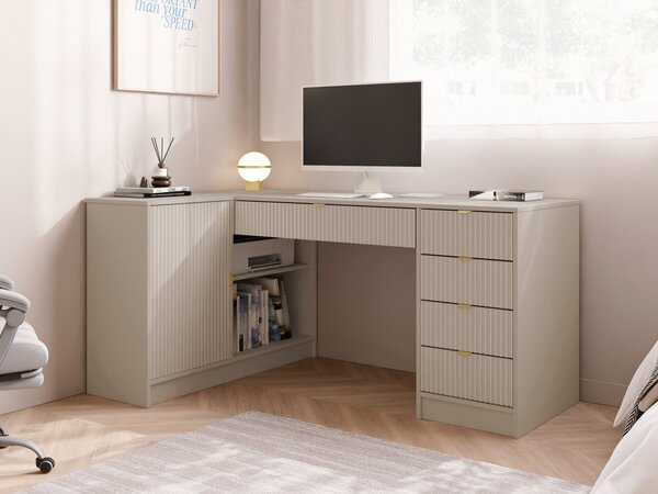Mirjan24 Rohový PC stôl Razimo, Farby: Čierny molet 5903211508813