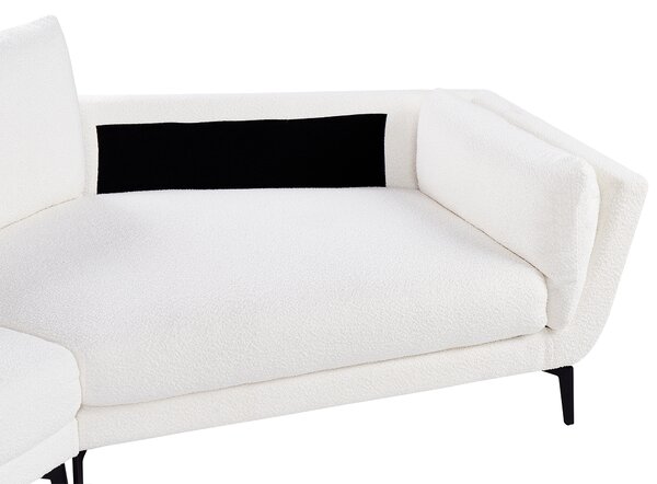 Pohovka svetlosivá polyester látkové čalúnenie 3-miestna oblúkové sedadlo moderný minimalistický štýl obývacia izba